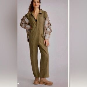 Anthropologie The Odells Tamil Textured Utility Jumpsuit Coveralls